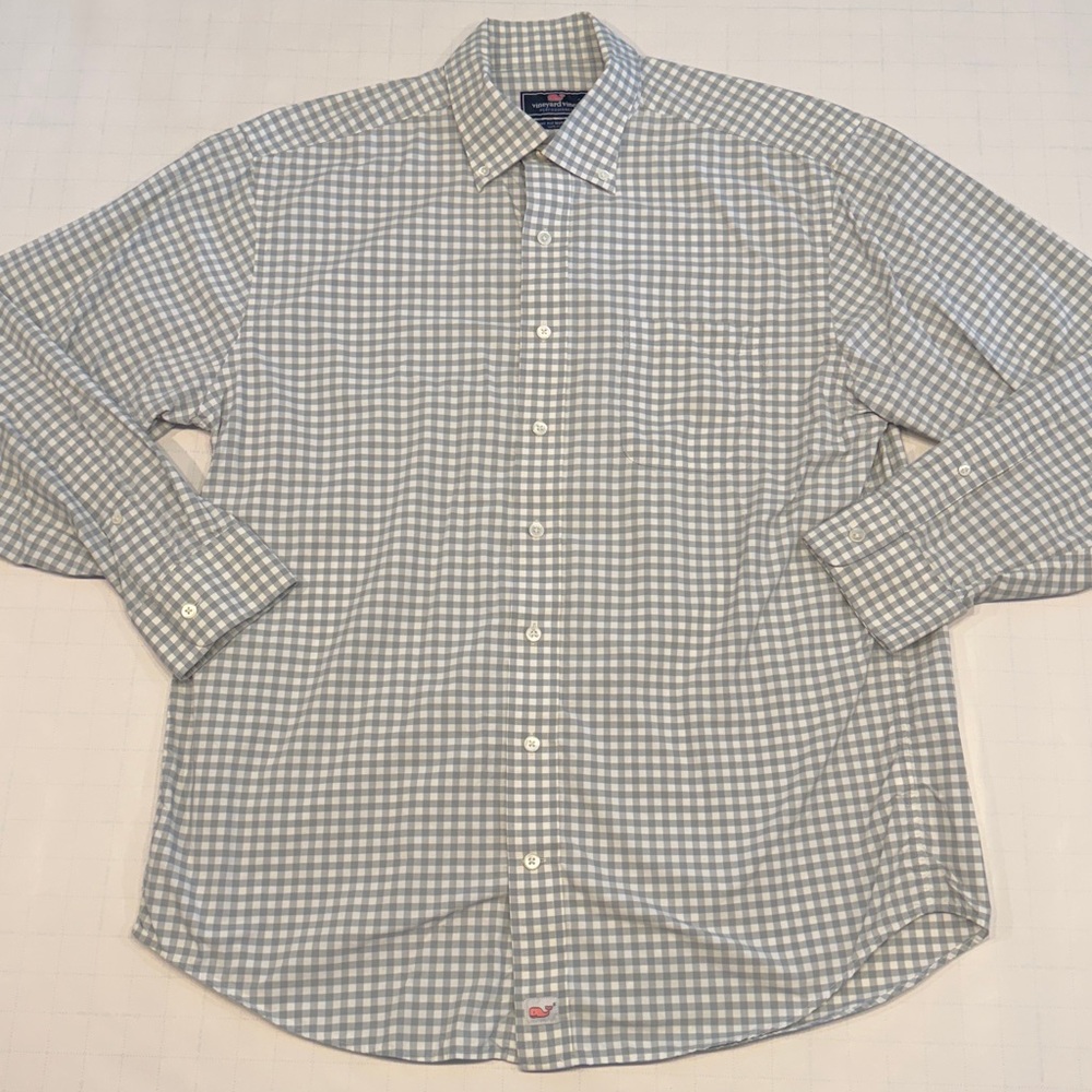 Vineyard Vines Performance Grey Button Down Shirt - image 1